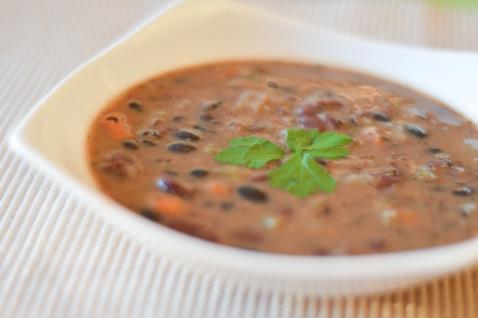 Black and Kidney Bean Soup