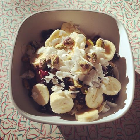 Coconut Blueberry and Banana Porridge