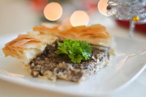 Mushroom and Goats Cheese Tart