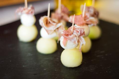 Parma Ham and Melon Balls