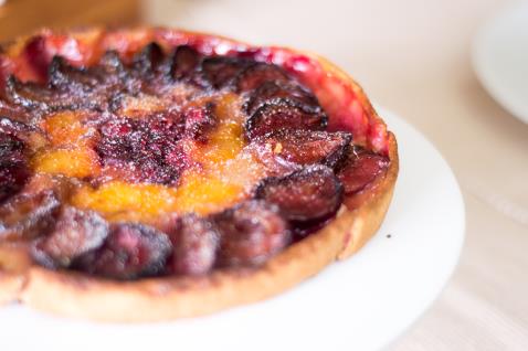Plum and Peach Tart