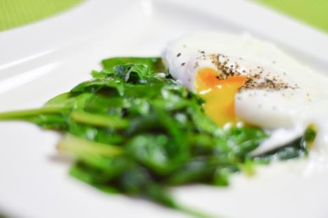 Poached Eggs on Spinach