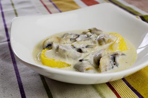 Cheesy Polenta with Mushrooms