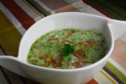 Watercress Soup with Pancetta