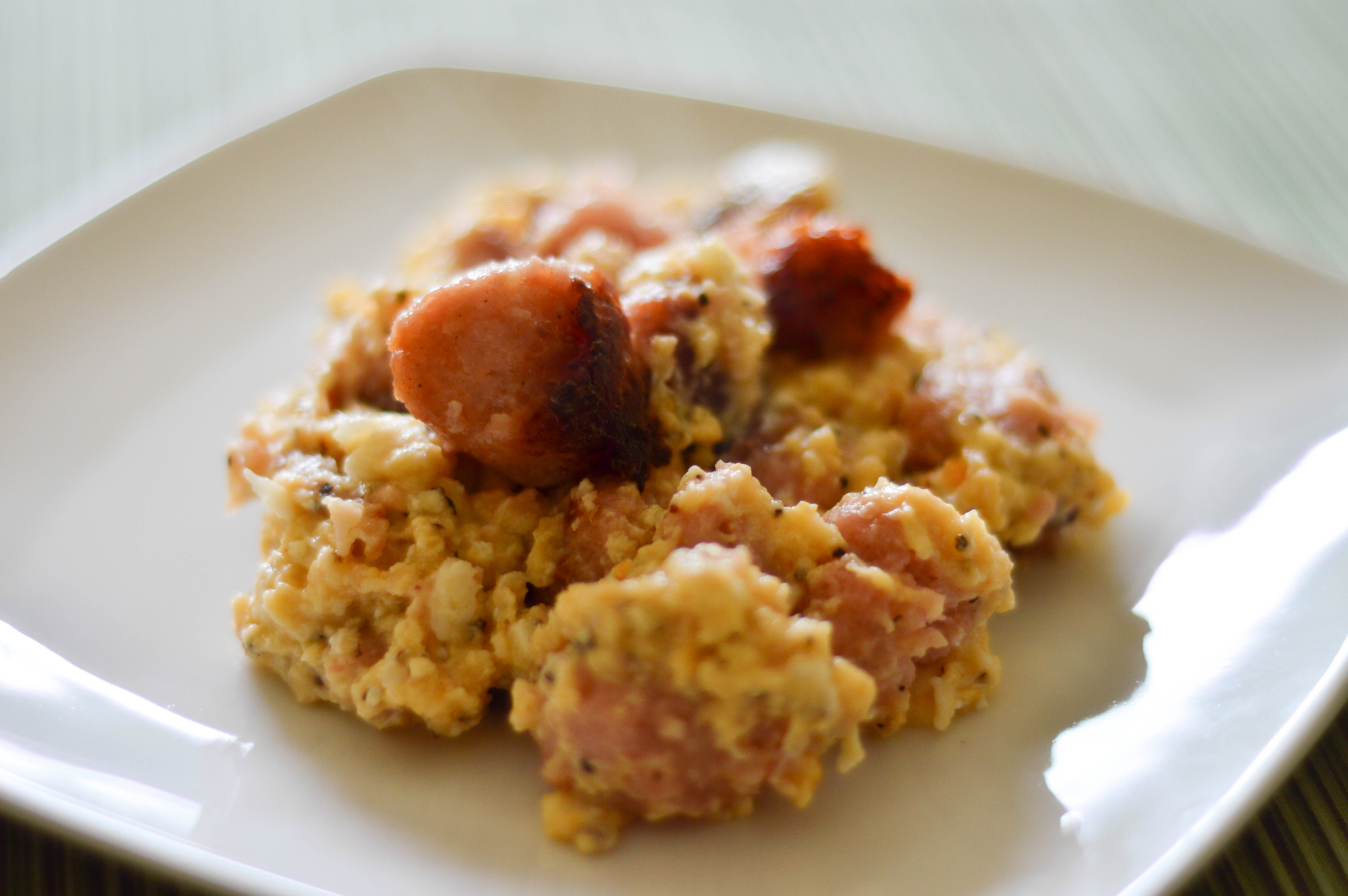 11 scrambled egg and sausage