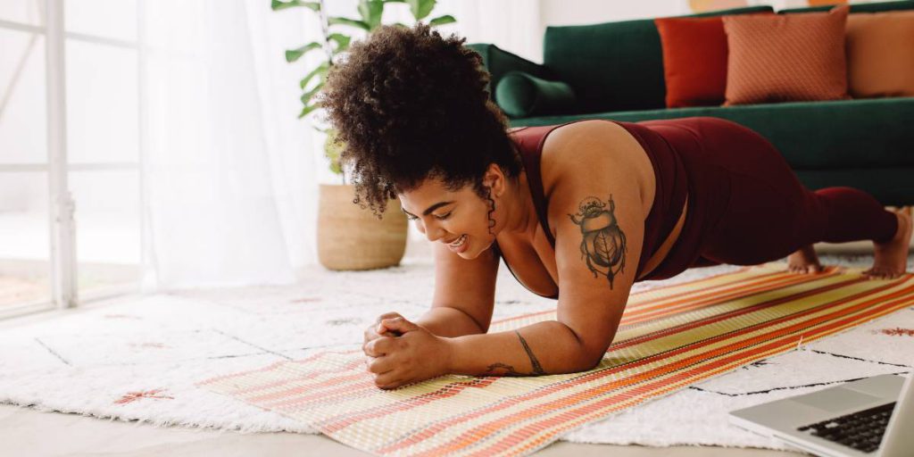 A plank is a core exercise that involves forming a plank shape with your body